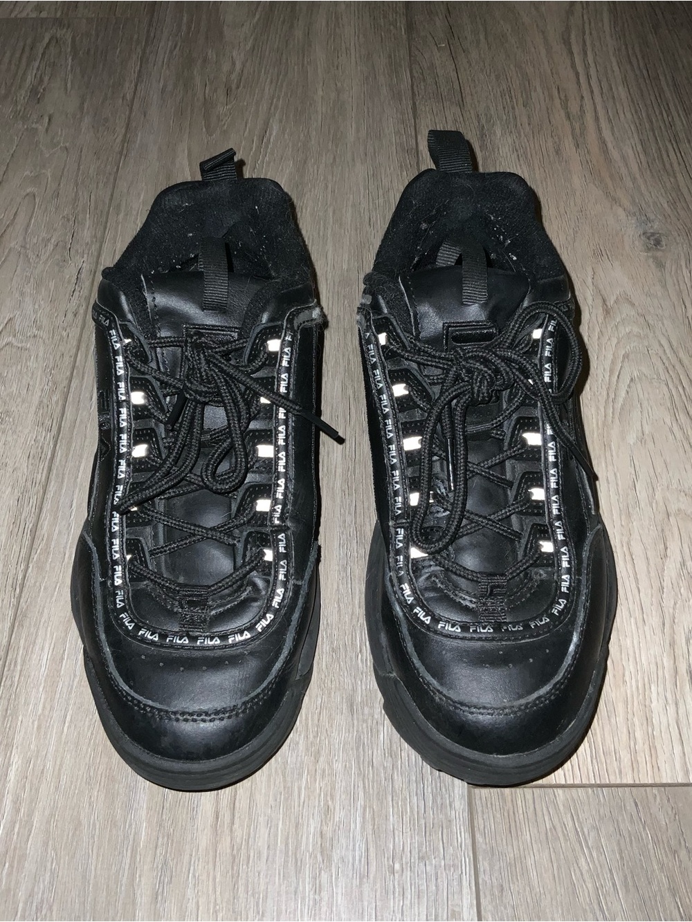 Fila Black Low-Top Chunky Sneakers